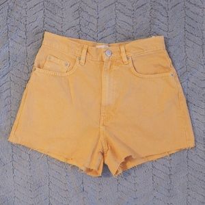 🧡Zara Orange High Waisted Cut Off Shorts🧡